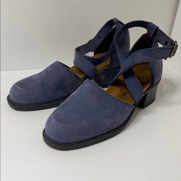 Naot Blue Suede Genuine Leather MaryJane Shoes 39 - Picture 2 of 10